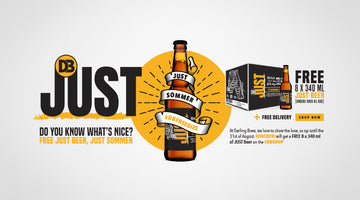 Free JUST Beer this August. Just Sommer.