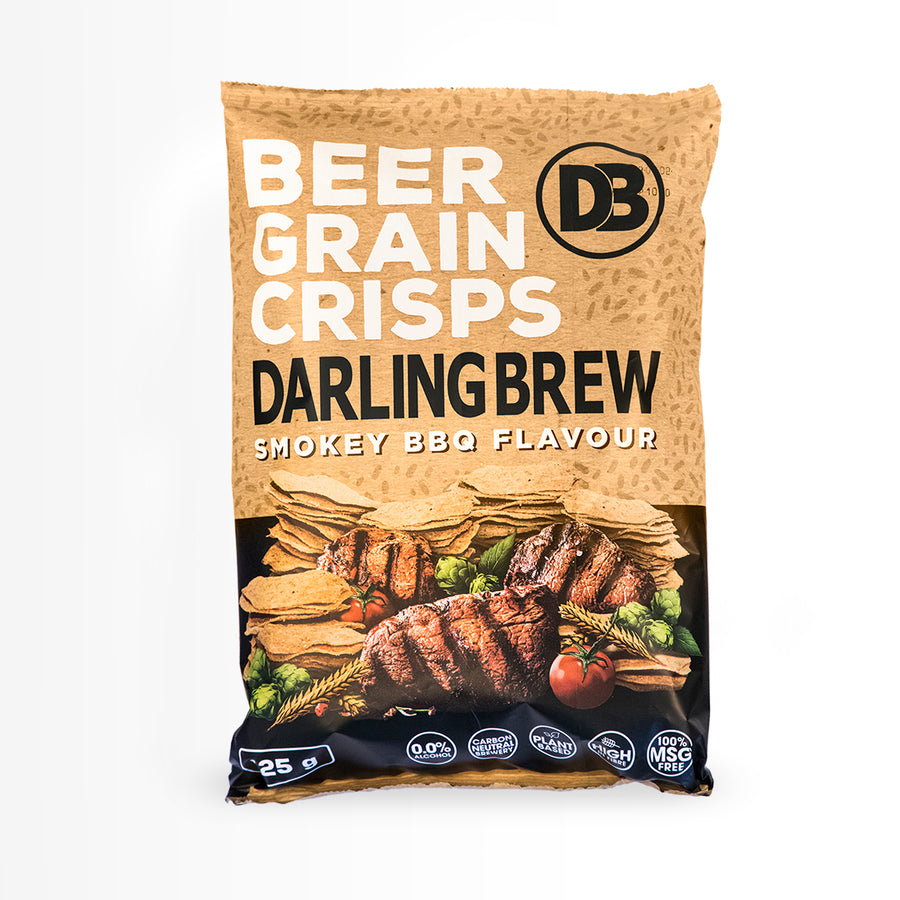 Beer Grain Crisps: Smokey BBQ - 20 x 125g - Darling Brew